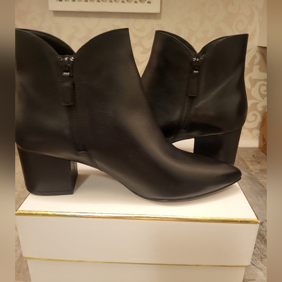Cole Haan Black Ankle Booties with Pointed Toe - Picture 9 of 11